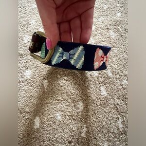 Smathers & Branson Preppy Bow tie Handmade Needlepoint belt!